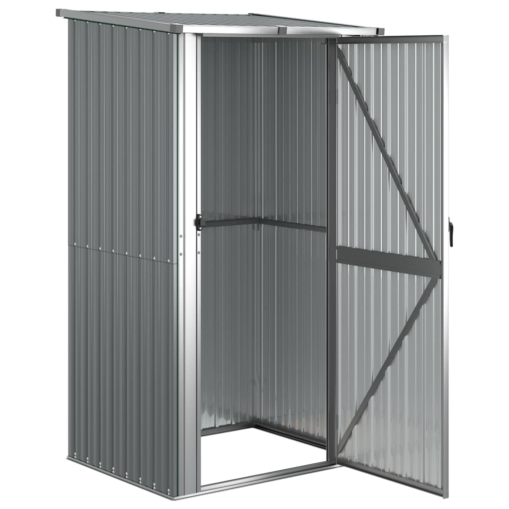 Vidaxl Garden Shed 118.5x97x209.5 cm verzinkter Stahl grau