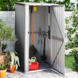 Vidaxl Garden Shed 118.5x97x209.5 cm verzinkter Stahl grau