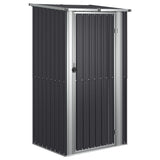 Vidaxl Garden Shed 118.5x97x209.5 cm verzinkter Stahl -Anthrazit