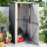 Vidaxl Garden Shed 118.5x97x209.5 cm verzinkter Stahl -Anthrazit