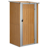 Vidaxxl Gartenhaus 118,5x97x209,5 cm verzinkter Stahl braun