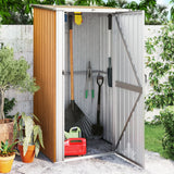 Vidaxxl Gartenhaus 118,5x97x209,5 cm verzinkter Stahl braun