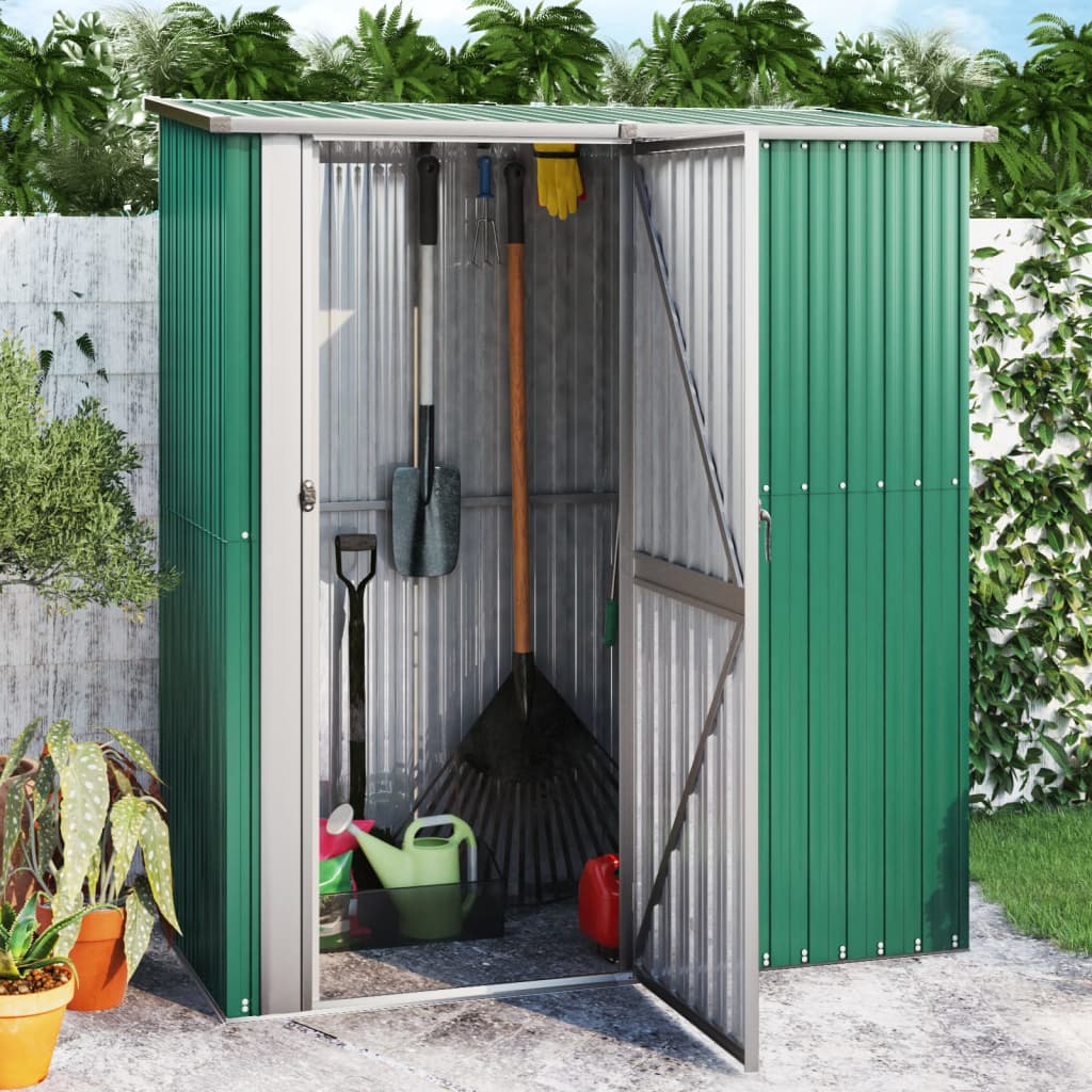 Vidaxl Garden Shed 180,5x97x209,5 cm galvanizovaná ocelová zelená