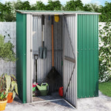 Vidaxl Garden Shed 180,5x97x209,5 cm galvanizovaná ocelová zelená