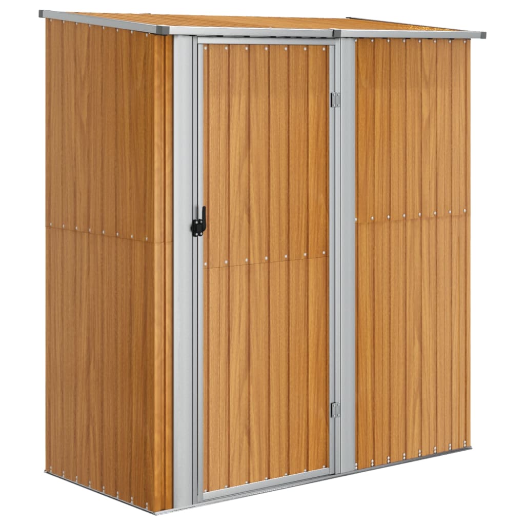 Vidaxl Garden Shed 180.5x97x209.5 cm de acero galvanizado marrón