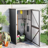 Vidaxl Garden Shed 88x89x161 cm Antracite in acciaio zincato