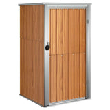 Vidaxl Garden Shed 88x89x161 cm verzinkter Stahlbraun