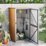 Vidaxl Garden Shed 88x89x161 cm verzinkter Stahlbraun