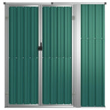 Vidaxl Garden Shed 161x89x161 cm verzinkter Stahlgrün