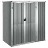 Vidaxl Garden Shed 161x89x161 cm galvanizovaná ocel šedá