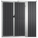 Vidaxl Garden Shed 161x89x161 cm verzinkter Stahl -Anthrazit -Gelenter
