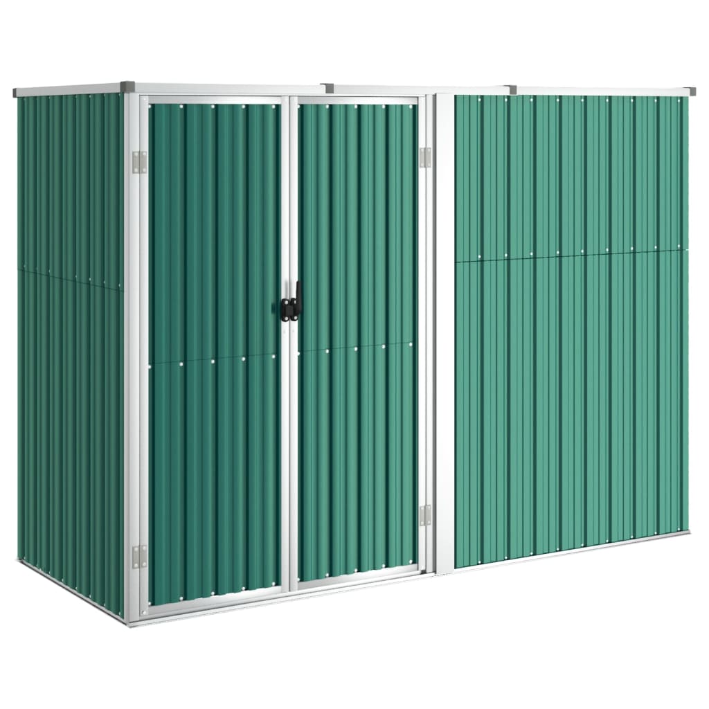 VidaXL Tuinschuur 225x89x161 cm gegalvaniseerd staal groen