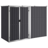 Vidaxl Garden Shed 225x89x161 cm Galvaniserat stål Anthracite -färgad