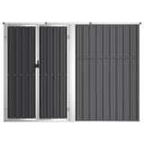 Vidaxl Garden Shed 225x89x161 cm Galvaniserat stål Anthracite -färgad