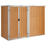 Vidaxl Garden Shed 225x89x161 cm pocinkano jekleno rjavo