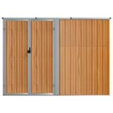 Vidaxl Garden Shed 225x89x161 cm pocinkano jekleno rjavo