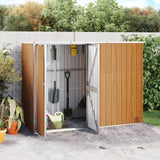 Vidaxl Garden Shed 225x89x161 cm pocinkano jekleno rjavo