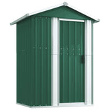 Vidaxl Garden Shed 126x97.5x177 cm verzinkter Stahlgrün