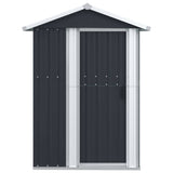 Vidaxl Garden Shed 126x97.5x177 cm verzinkter Stahl -Anthrazitfarbe