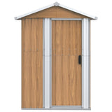 Vidaxl Garden Shed 126x97.5x177 cm galwanizowany stalowy brąz