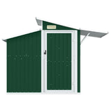 Vidaxl Garden Shed 270x130x208.5 cm de acero galvanizado verde