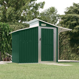 Vidaxl Garden Shed 270x130x208.5 cm de acero galvanizado verde