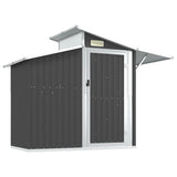 Vidaxl jardin hangar 270x130x208.5 cm couleur anthracite en acier galvanisé