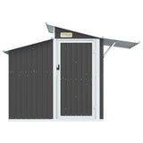 Vidaxl jardin hangar 270x130x208.5 cm couleur anthracite en acier galvanisé