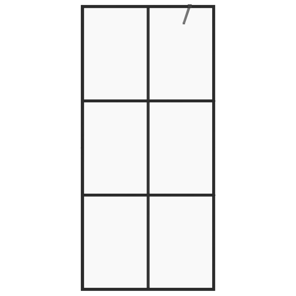 Vidaxl Walk-In duschvägg 80x195 cm ESG-GLAS transparent och svart