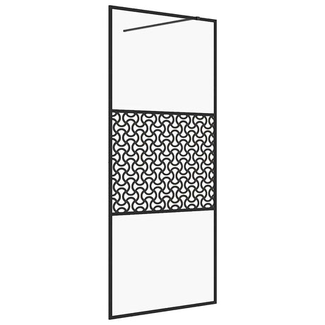 Vidaxl Walk-in Duschwand 80x195 cm ESG-Glas transparent und schwarz