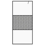 Vidaxl begehete Duschwand 100x195 cm ESG-Glas transparent und schwarz