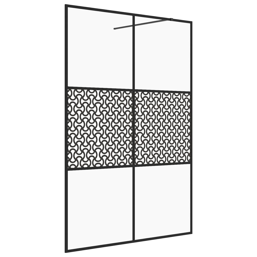 Vidaxl Walk-In duschvägg 140x195 cm ESG-GLAS transparent och svart