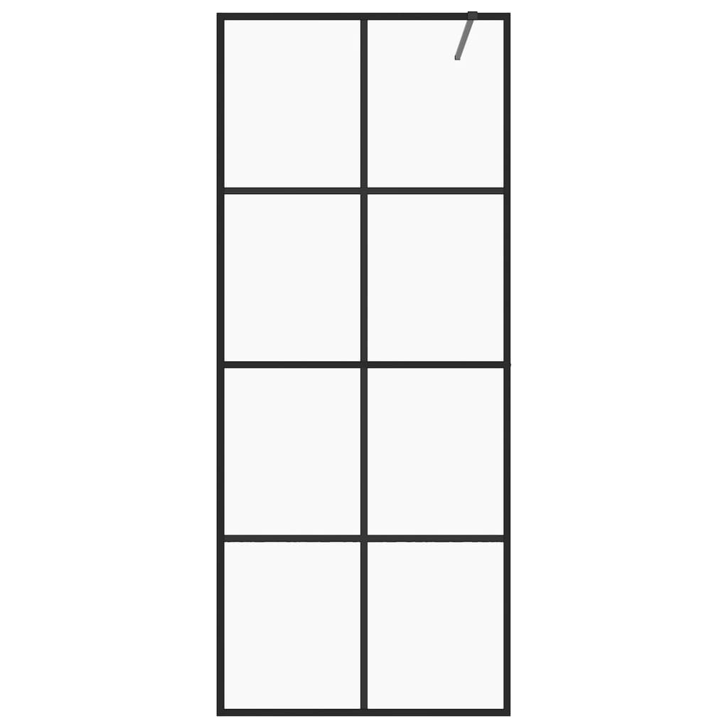 Vidaxl Walk-In duschvägg 80x195 cm ESG-GLAS transparent och svart