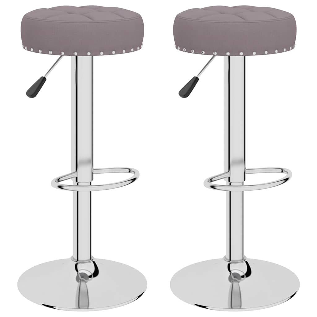 Vidaxl barkrukken 2 st stof taupe