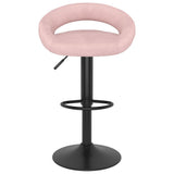 Vidaxl barkrukken 2 st fluweel roze