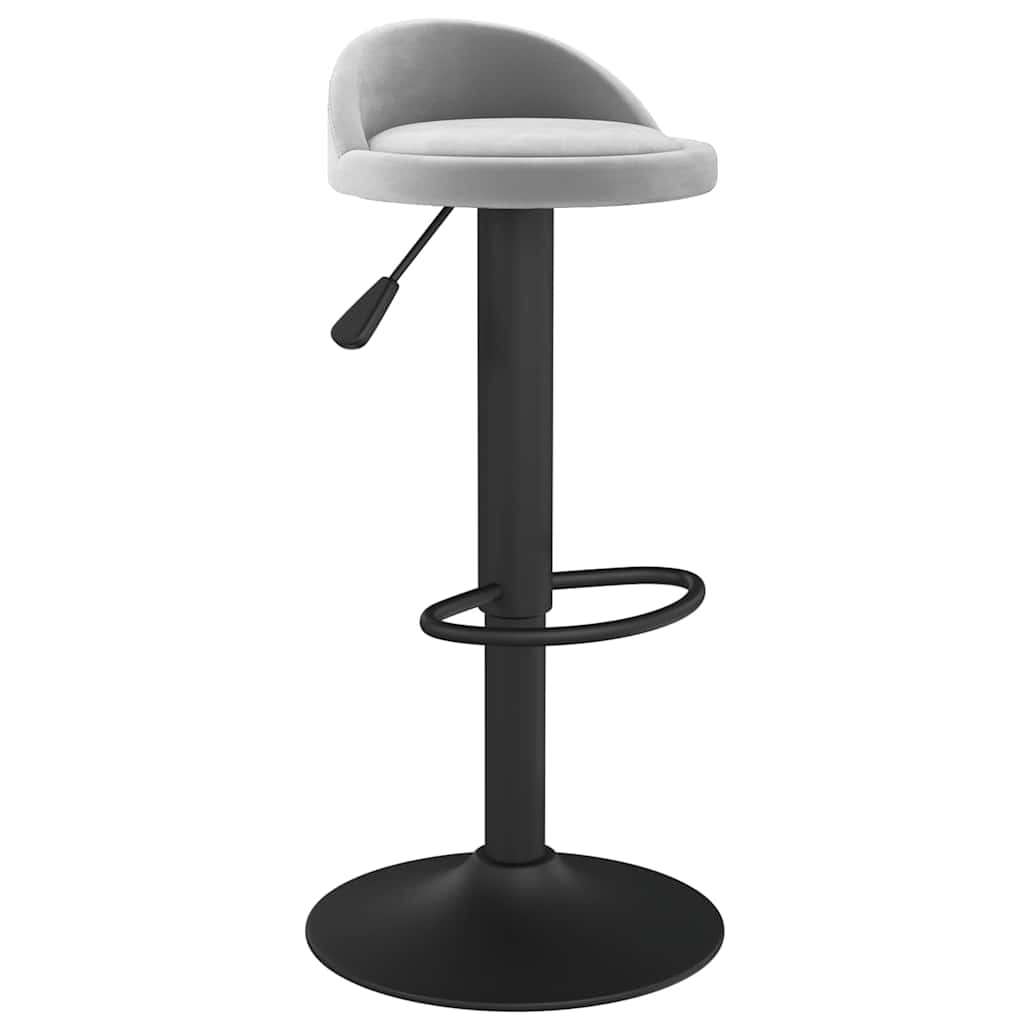 Vidaxl barkrukken 2 st fluweel lichtgrijs