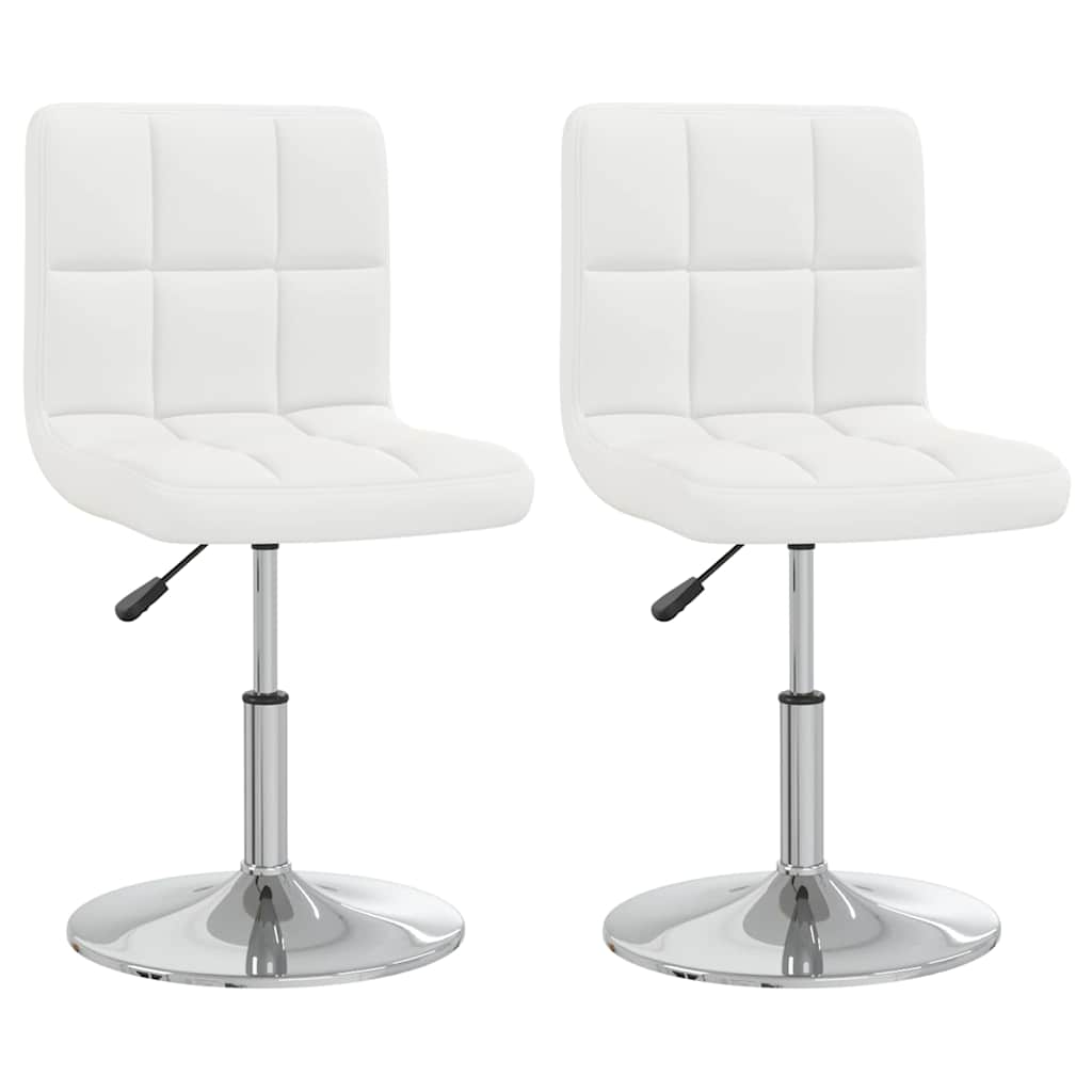 Vidaxl eetkamerstoelen 2 st kunstleer wit