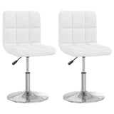 Vidaxl eetkamerstoelen 2 st kunstleer wit