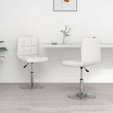Vidaxl eetkamerstoelen 2 st kunstleer wit