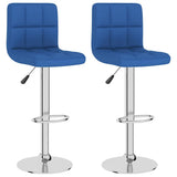 Vidaxl barkrukken 2 st stof blauw