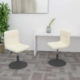 Vidaxl eetkamerstoelen draaibaar 2 st fluweel crèmekleurig