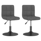 Vidaxl eetkamerstoelen draaibaar 2 st fluweel donkergrijs