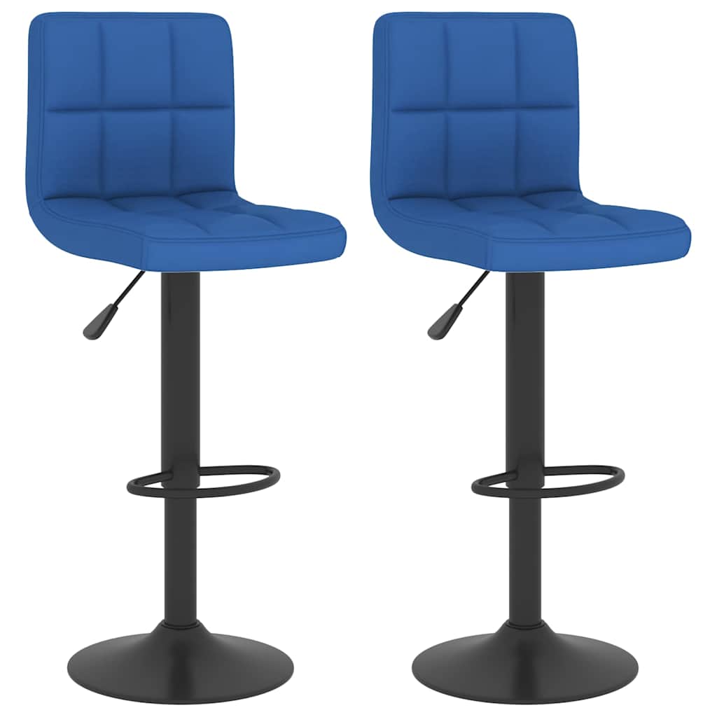 Vidaxl barkrukken 2 st stof blauw