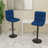 Vidaxl barkrukken 2 st stof blauw