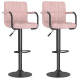 Vidaxl barkrukken 2 st fluweel roze