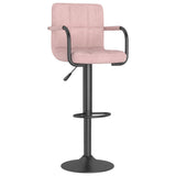 Vidaxl barkrukken 2 st fluweel roze
