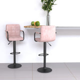 Vidaxl barkrukken 2 st fluweel roze