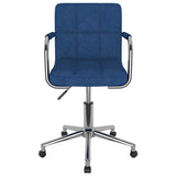 Vidaxl kantoorstoel draaibaar stof blauw