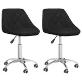 Vidaxl eetkamerstoelen draaibaar 2 st kunstleer zwart