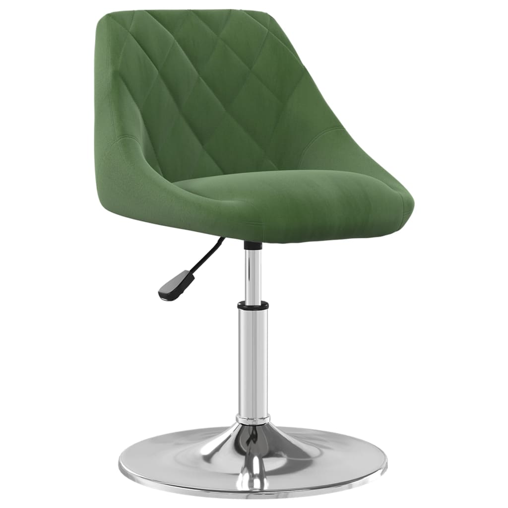Vidaxl eetkamerstoelen draaibaar 2 st fluweel donkergroen